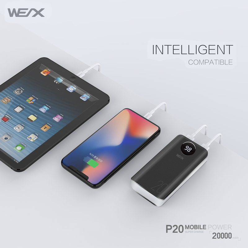 WEX P20 Power Bank issue, A+ grade battery core，easily to carry during travel and business trip
